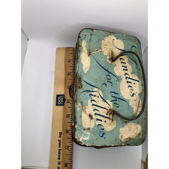 Antique Peter Rabbit Candy Tin Litho Kandies For The Kiddies Tindeco - Picture 12 of 12